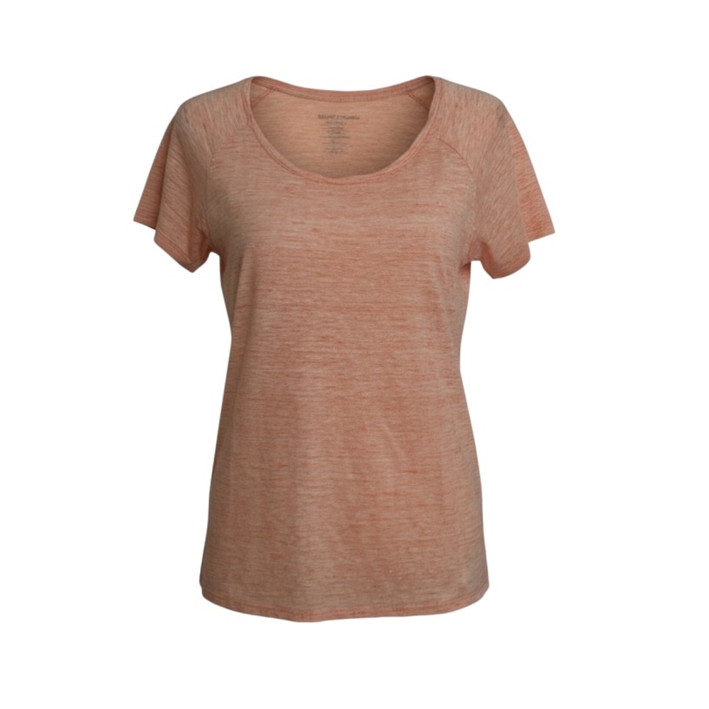 Orvis Linen Heathered Orange Scoop Neck Tee